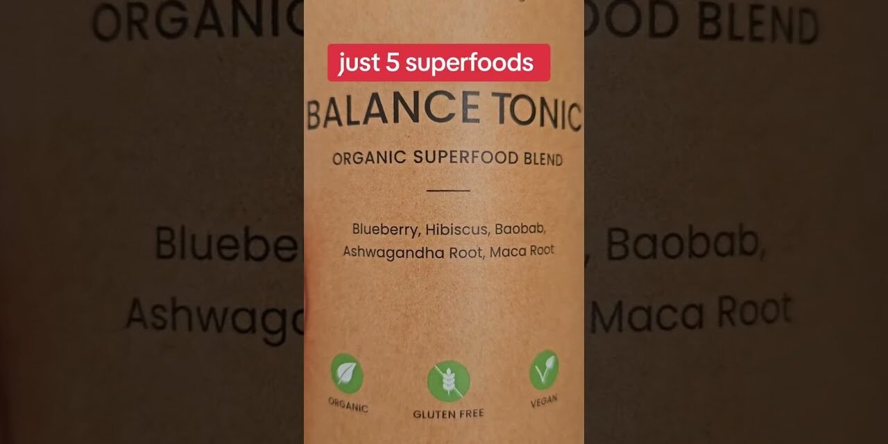 5 organic ingredients & balanced superfoods #health