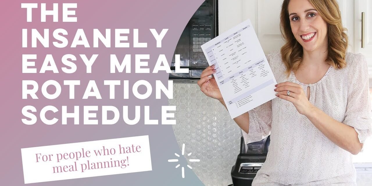 Easy Meal Planning Schedule | You Only Have to Set This Up ONCE!