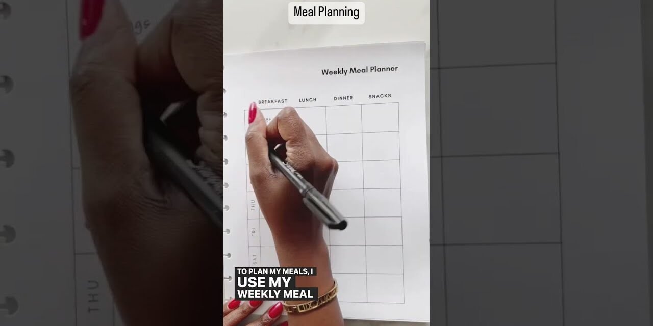 Start Meal Planning like this..