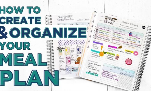 Creating & Organizing Your Meal Plan | Organization Tips + Meal Plan