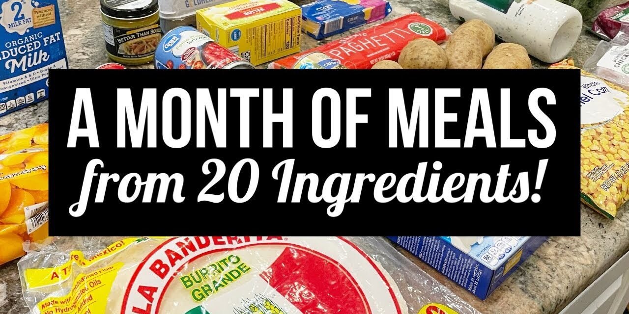 EASY MEAL PLAN for a MONTH with these 20 SIMPLE INGREDIENTS // CAPSULE GROCERY LIST
