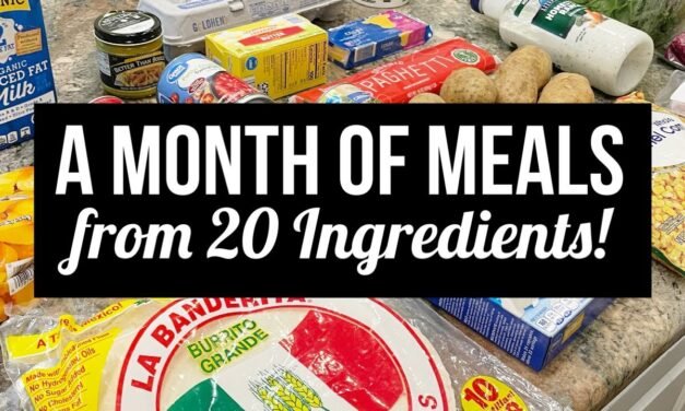 EASY MEAL PLAN for a MONTH with these 20 SIMPLE INGREDIENTS // CAPSULE GROCERY LIST