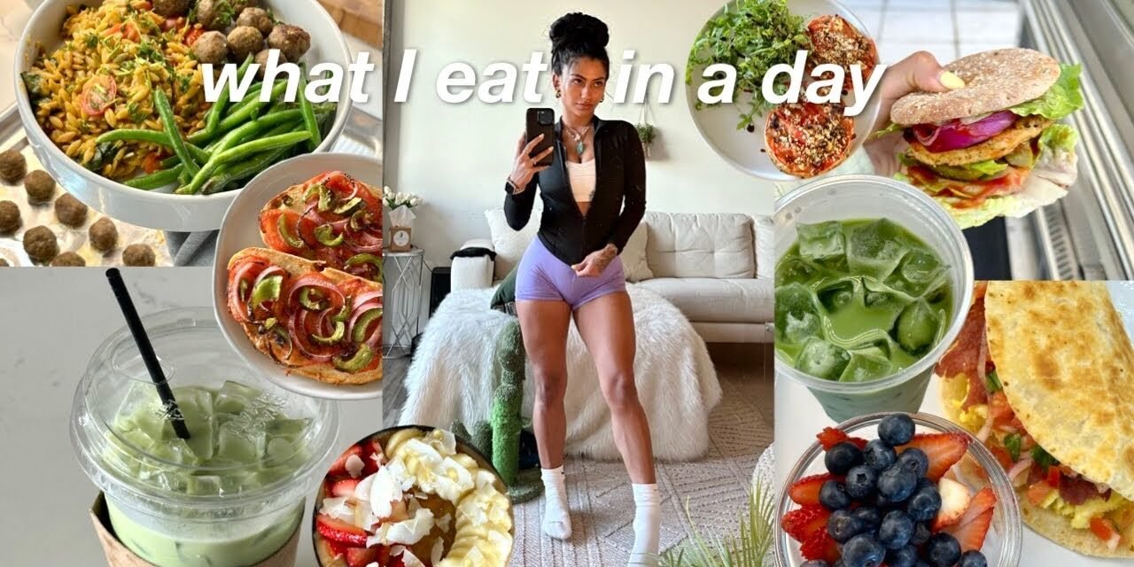 vlog: WHAT I EAT IN A DAY | high protein, healthy meals, snacking + workout routine