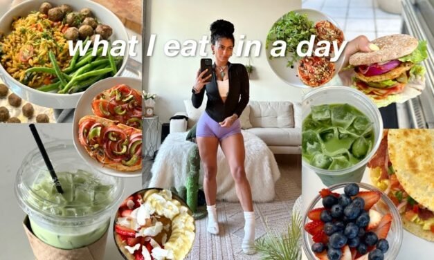 vlog: WHAT I EAT IN A DAY | high protein, healthy meals, snacking + workout routine