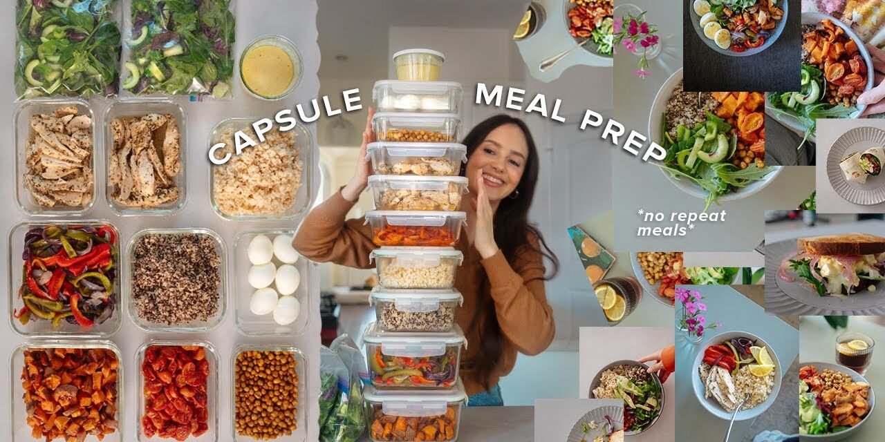 My “capsule meal prep” method for easy meals all week (no repeats!)