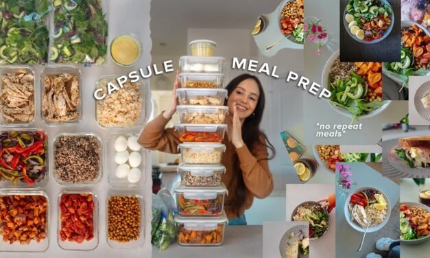 My “capsule meal prep” method for easy meals all week (no repeats!)