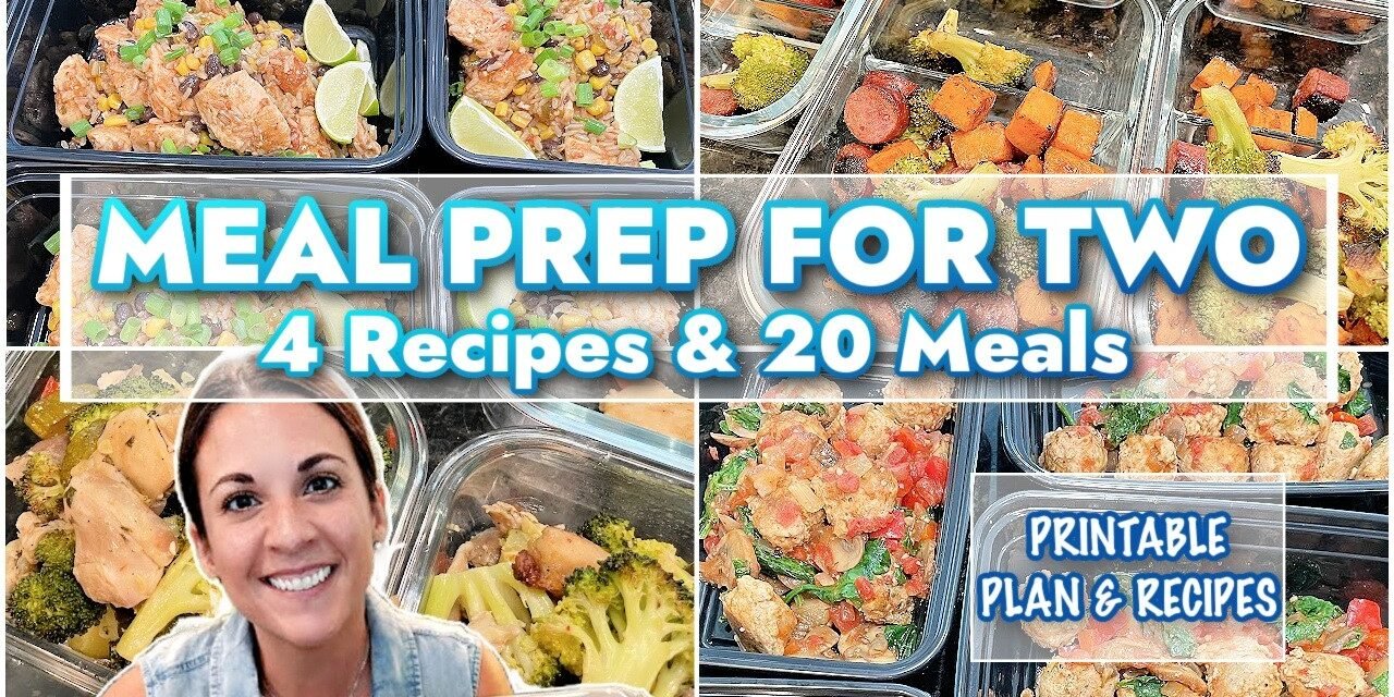 ONE WEEK MEAL PREP FOR TWO | PRINTABLE MEAL PLAN & RECIPES