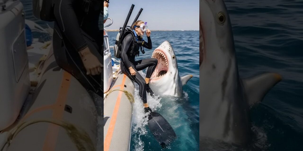POV: A shark attacks a diver who was about to dive into the ocean#pov #diving #attack #shark #ocean
