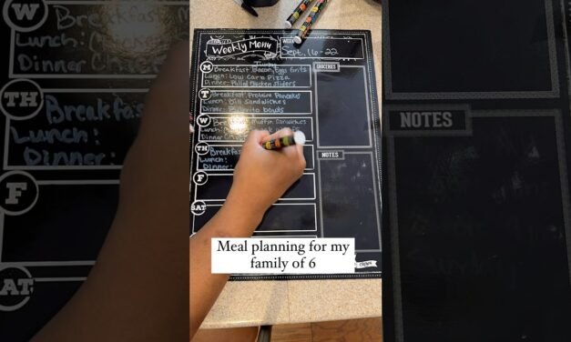 Weekly Meal Planning Family of 6 #easydinnerideas #mealplan #mealprep #productivitytips #momhacks