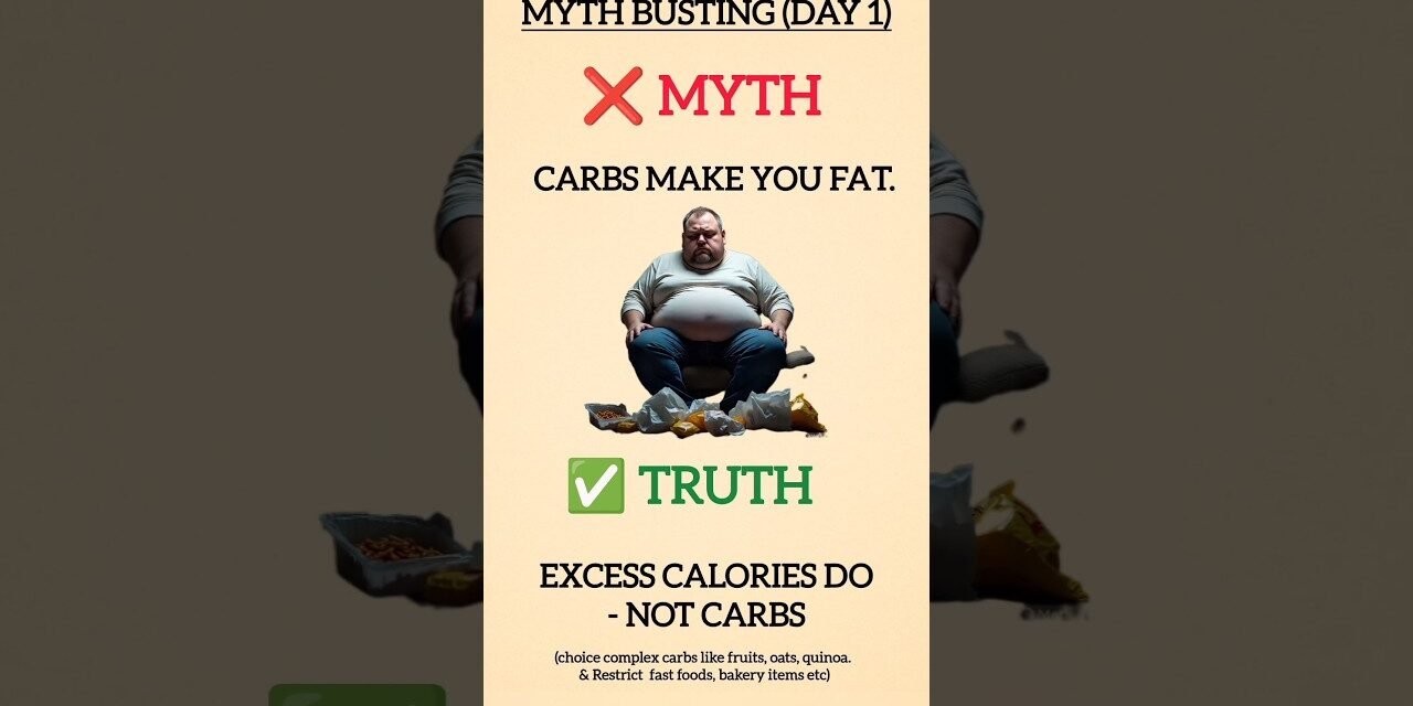 Do Carbs Make You Fat? | Nutrition Myth Busted in 5 Seconds! #healthyeating #healthylifestyle