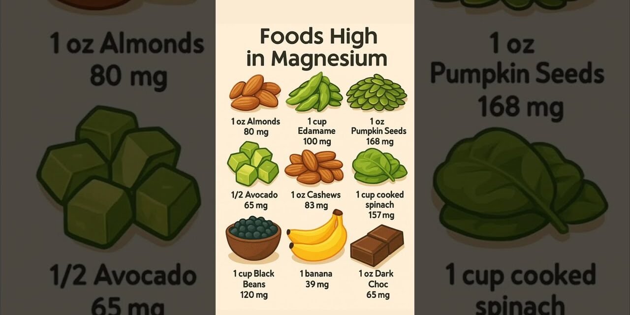 Top  Magnesium-Rich Foods | Boost Energy, Relax Muscles Naturally! #healthyeating #healthylifestyle