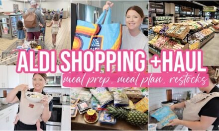 ALDI SHOP WITH ME + HUGE HAUL | HEALTHY MEAL PREP, RESTOCKS, MEAL PLAN | LARGE FAMILY GROCERY HAUL