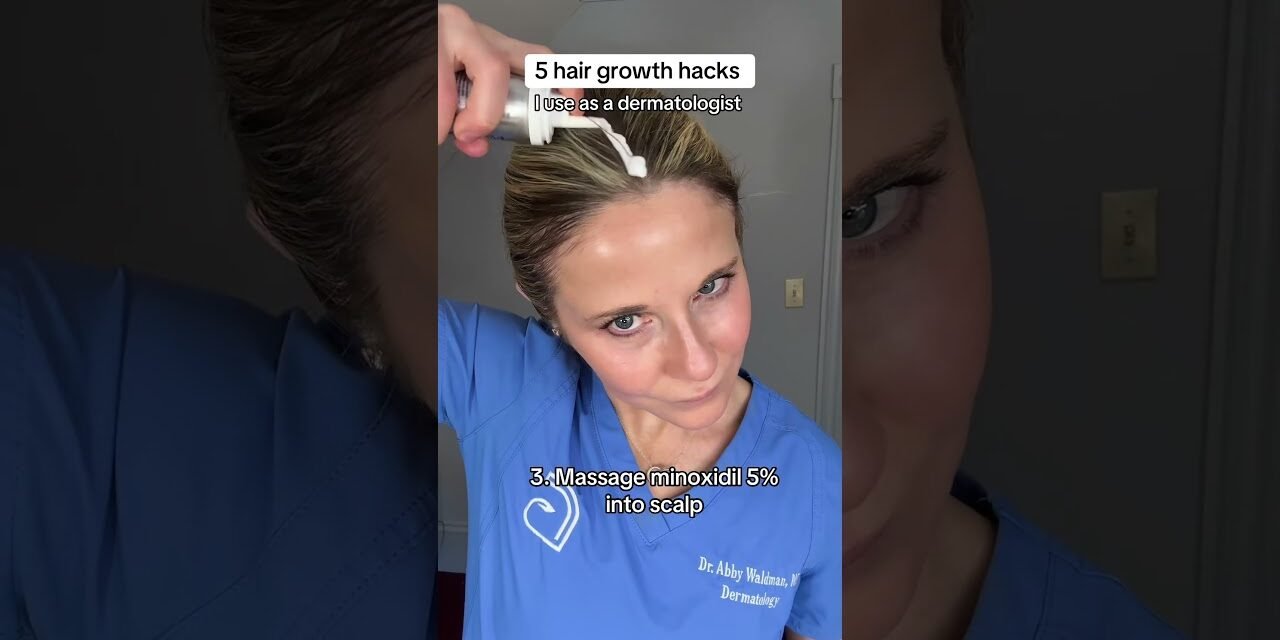 5 hacks for hair loss, from a dermatologist. #hairloss #dermatologist